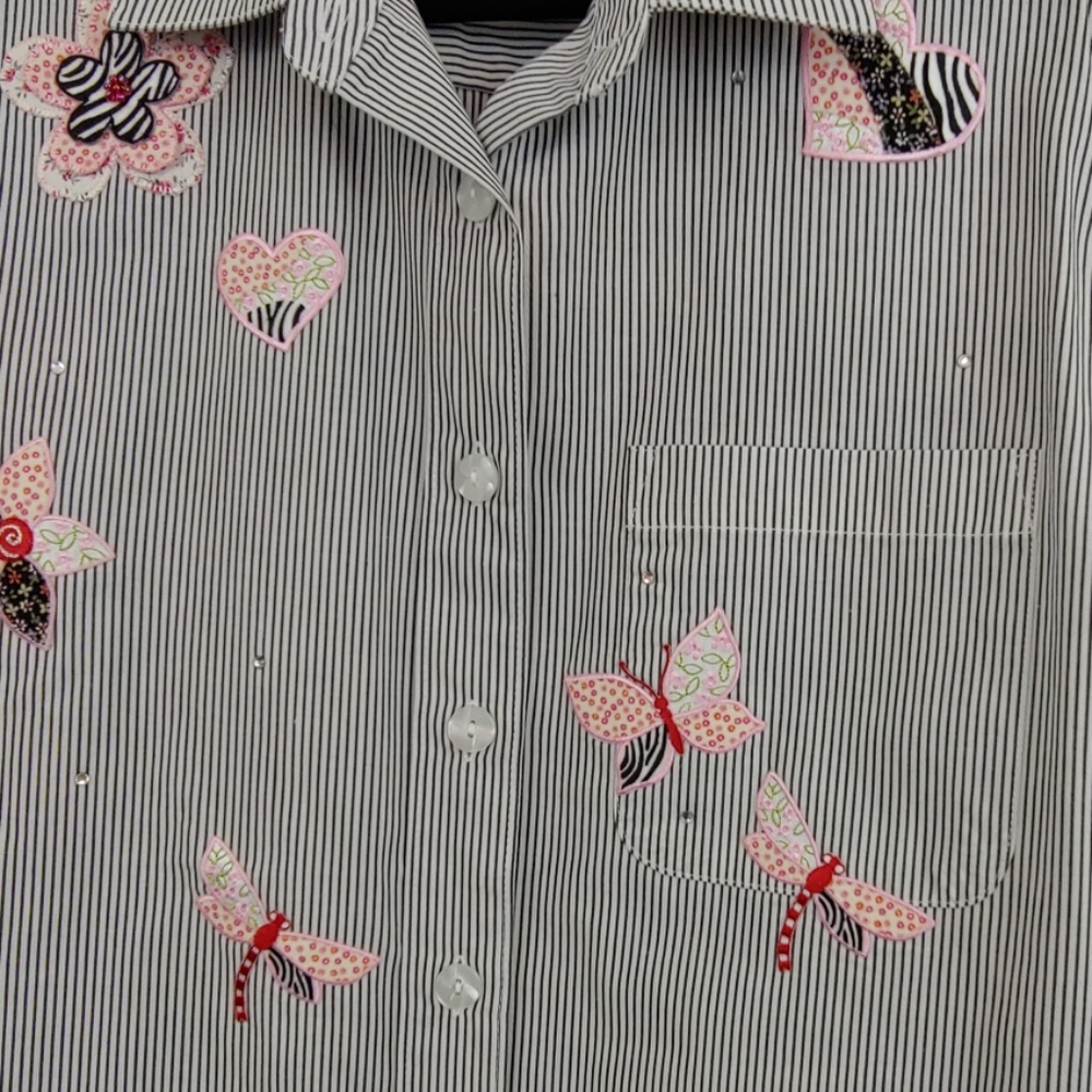 Drapers & Damon's Shirt Butterflies Fireflies Med - Picture 3 of 8